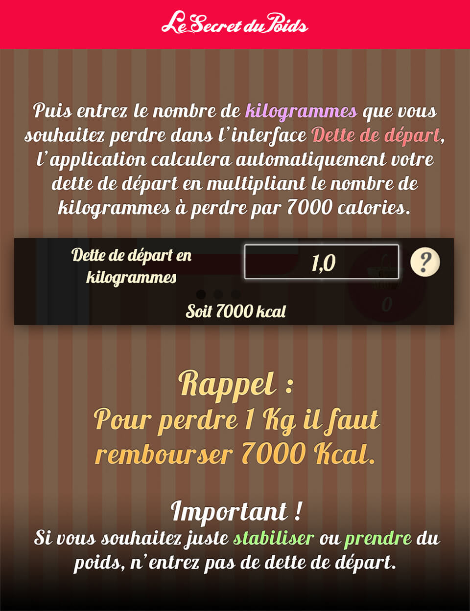 TÉLÉCHARGER L APPLICATION LE SECRET DU POIDS