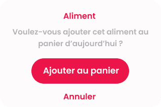 ajouter un aliment au panier