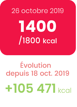 statistiques nombre kcal consommées